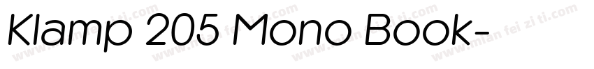Klamp 205 Mono Book字体转换